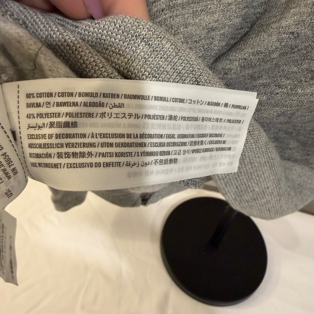 Abercrombie & Fitch Womens XS Y2K Heather Gray Logo Full Zip Hoodie Sweatshirt - Picture 11 of 11